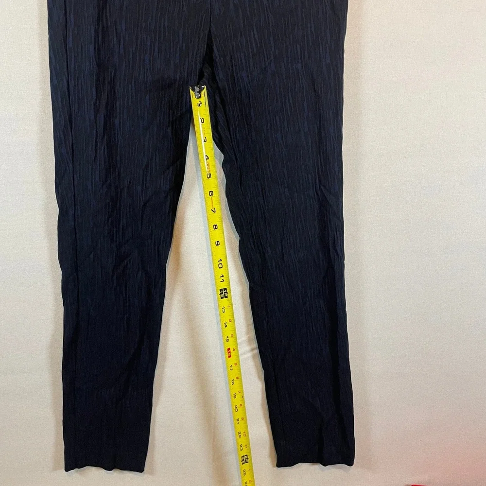 Elliott Lauren Pull On Slim Ankle‎ Pants Black Abstract Texture Print - Size 4